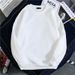 Men's Casual Velvet Pullover Sweater Round Neck Solid Color Loose Fit Spring Autumn Top Polyester Bottoming_viptrois.com