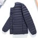 This Is A New Lightweight Down Jacket For Men With A Collarless, Warm Inner Lining. It Is A Large-sized Winter Coat With A Round Neck And V-neck_viptrois.com