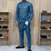 Men's Clothing New Style Affordable Men's Suit Men's Two Piece Suit Solid Color Round Neck African Ethnic Style_viptrois.com