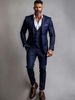 Men's Clothing Men's Slim Fit Three Piece Suit Style Business Casual Wedding Groomsmen Formal Solid Color Suit_viptrois.com