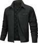 Classic Cotton Winter Coat For Men – Relaxed Fit Single-Breasted Jacket With Flap Pockets_viptrois.com