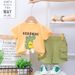 Summer 2025 New Children's Leg Dinosaur Boys' Cartoon Handsome Short Sleeve Two Piece Set_viptrois.com
