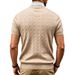 Summer Style Faux Two-Piece Short Sleeve Polo Shirt Shirt Collar T-Shirt Cable Knit Casual Knitwear For Men_viptrois.com