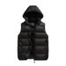 Men's Quilted Vest With Hood, Lightweight Warm Fleece Lining, Color-Block Design, Slim Fit Casual Jacket For Fall & Winter_viptrois.com