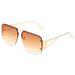 SKY CAPTAIN - Retro Aviator Sunglasses (Half-Frame Square Lenses, Versatile Fashion Shades, Hot Seller)_viptrois.com