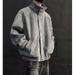 High-end Gray Stand Collar Woolen Coat For Men, And Winter American Retro Short Jacket, Men's Autumn Top_viptrois.com
