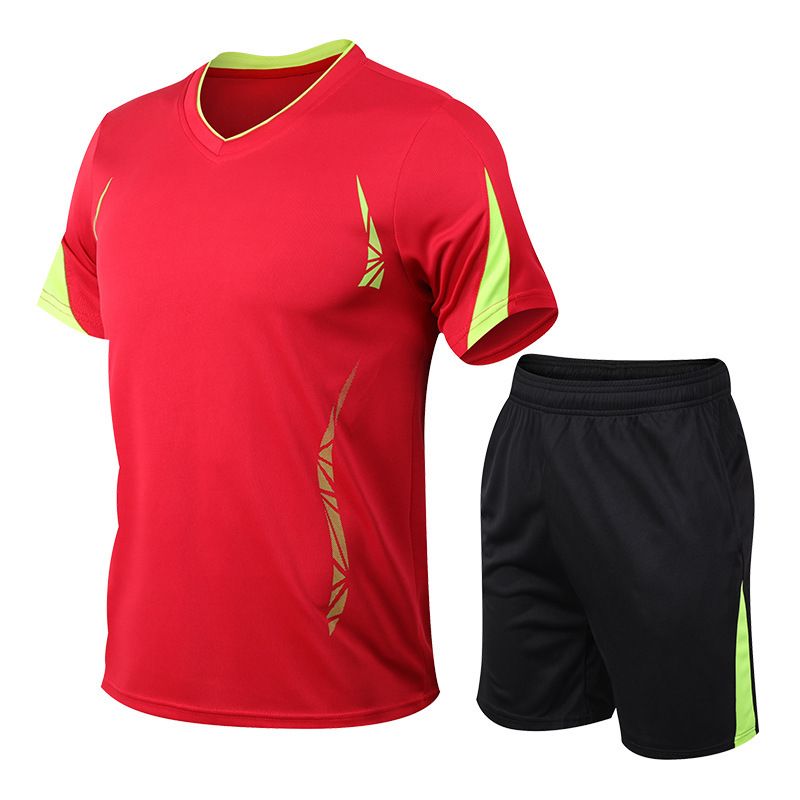 Men's Clothing Men's Short Sleeved T Shirt Suit Summer Men's Sports Casual Suit Basketball Outdoor Running Slim Sportswear_viptrois.com