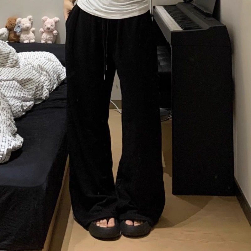 Vintage Style Women's Casual Pants - Loose Fit Wide Leg Joggers With Straight Cut For Comfort & Stylish Look (Multiple Colors & Sizes)_viptrois.com