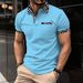 2025 Summer New Men's Fashion Slim And Comfortable Shirt Chest Pocket Lapel Button Business Color Match Casual Breathable T-shirt_viptrois.com