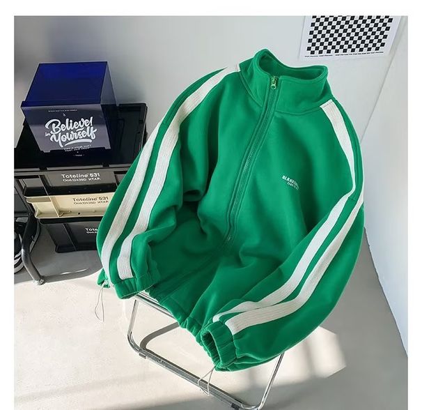 Men's Clothing style street suit spring and autumn loose trend ins sweater long sleeve trousers casual student sportswear two piece suit for men_viptrois.com