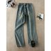 Men's Clothing Men's Retro Blue Shark Gill Ripped Jeans High Street Style Summer Wide Leg Straight Trousers_viptrois.com