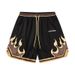 Men's Clothing Flame Series Mesh Shorts Men's Yahan Heavy Craft Quick Drying Sports Basketball Pants Yang Zheng"_viptrois.com