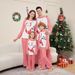 Christmas Santa Claus Snowflake letters Christmas Family suit printed homewear pajamas_viptrois.com