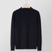 Pure American Style Half Turtleneck Core-Spun Yarn Knitwear Muscle Men Tight Elastic Long Sleeve Sweatshirt Mid-Neck_viptrois.com