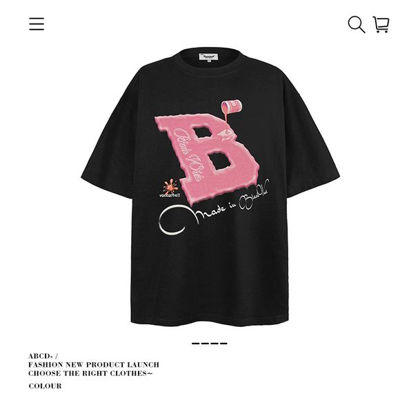 Men's Clothing Fun Letter Print Pure Cotton Short Sleeved T Shirt_viptrois.com