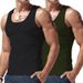 Men's Trendy Sports Fitness Vest American Style Inner Wear Hurdle Sweatshirt Multi Color For Spring And Summer Bottoming_viptrois.com
