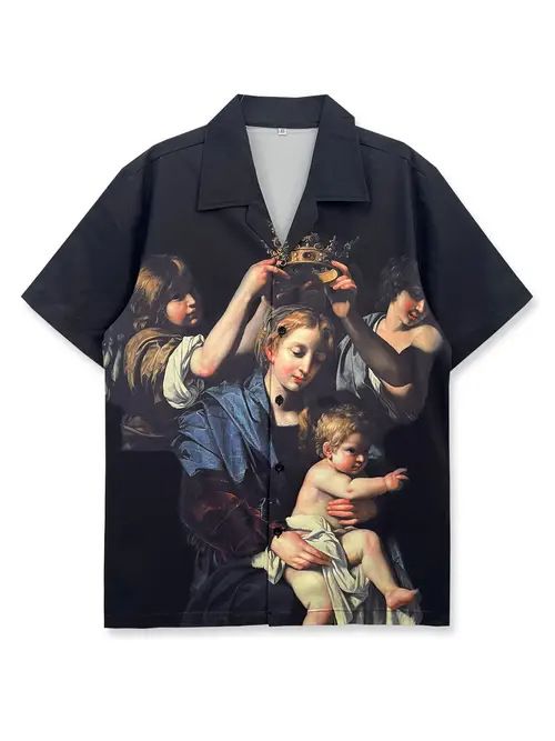 Men's Clothing Fashionable Summer Men's New Cuban Collar Short Sleeved Shirt Casual Loose Slim Tops_viptrois.com