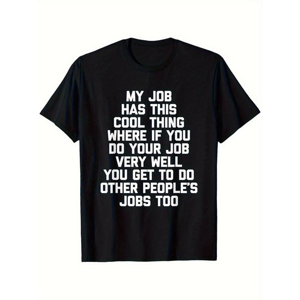 divertida Oficina "Mi Tiene Esto Genial..." Trabajo Con Texto En Negrita Camiseta Algodón Suave Transpirable Y Mujeres -_viptrois.com