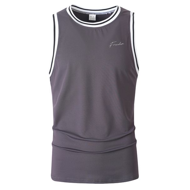 Men's Clothing Summer Men's Muscle Fitness Sports Casual Sleeveless Vest Quick Drying Printed Letters Fashion Top_viptrois.com