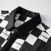 Men's Slim Fit Long Sleeve Digital Print Shirt - Breathable Cotton, Stylish Checkered Design, Comfortable & Trendy For Casual & Office Wear_viptrois.com