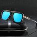 Square Punk Sunglasses Retro Unisex Eyewear UV400 Protection Vintage Inspired Look Trendy Oversized Frame For Men Women_viptrois.com
