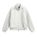 American Style Stand Collar Cardigan Sweatshirt For Men, Autumn Casual Loose High Street Trend Solid Color Patch_viptrois.com