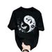 Men's Clothing Summer Handsome Trendy Brand All Match Printing Loose Casual Heavy Short Sleeved T Shirt Men And Women All Match Half Sleeved Top_viptrois.com