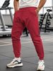 Men's Clothing Waffle Knit Jogger Pants - Breathable Loose Fit Casual Sweatpants With Drawstring Waist (White, Black, Khaki, Wine Red, Sky Blue)_viptrois.com