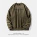 Nordmann Split Spliced American Retro Crew Neck Sweatshirt For Men Spring 400G Heavyweight Texture Loose Casual Jacket_viptrois.com