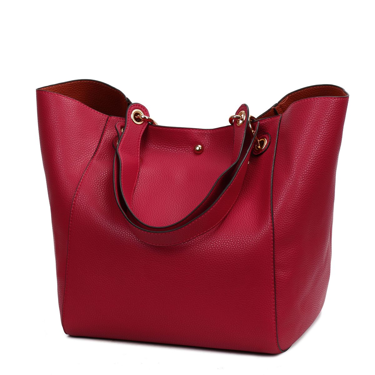 European and American Retro Simple Bucket Bun Mother Bag Shoulder Handbag Suitable for Shopping and Daily Matching_viptrois.com
