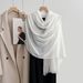 Cotton Fashionable Artistic Style Solid Color Linen Japanese Korean Women Air Conditioning Room Shawl Outerwear Sun_viptrois.com