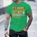 IT'S WEIRD BEING THE SAME AGE Printed Crew Neck T-Shirt, Men's Summer Casual Loose Sports Top_viptrois.com