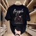 Trendy Pure Cotton Short Sleeve T-Shirt 220g For Young Men And Women Motorcycle Print Summer Top Instagram Worthy Style_viptrois.com