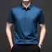 Men's Clothing Men's Short Sleeved Shirt Men's Summer Elastic Business Casual Solid Color Ice Silk Shirt Men's Wear_viptrois.com