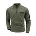 Nordmann Cross-Border Spring And Autumn Corduroy Striped Casual Arm Zipper Men's Sports Polo Shirt_viptrois.com