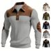 Men's & Women's Zip-Up Knit Sweater – Classic Stand Collar Embroidered Pullover For Casual & Work (Gray/Army Green/Navy/Khaki/Black, S-Xxxl)_viptrois.com