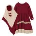 Kids’ Clothing Long Sleeved Dress + Headscarf Two Piece Children's Clothing Ins_viptrois.com