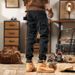Men's Workwear Pants - Relaxed Fit Straight Leg Cargo Pants With Multi-Pockets, Retro Style, Comfortable For Daily Wear_viptrois.com