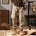 Vintage American Workwear Pants For Men - Relaxed Fit Cargo Jogger Pants With Multi-Pockets, Cotton Blend, Streetwear Casual Style_viptrois.com