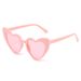 Heart-Shaped Sunglasses For Women - Large Red Frame (UV Protection, Slimming Face Effect)_viptrois.com
