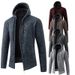 Men's Zip-Up Hooded Fleece Sweatshirt - Casual Warm Pullover With Stand Collar, Soft Knit Fabric, Lightweight & Comfortable For Autumn_viptrois.com