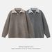 Old Money Two-Piece Turn-Down Sweater For Men, Autumn And Winter Style, High-End Polo Collar Knitwear, Warm_viptrois.com