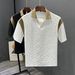 2025 Design Sense Men's Short-sleeved Polo Shirt Summer Casual Lapel T-shirt Trendy Brand Ruffian Handsome Versatile Half-sleeved Top_viptrois.com