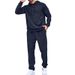 Men's Clothing Autumn and Winter Casual Men's Sweater Suit Solid Color Loose Hooded Sports Suit_viptrois.com