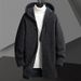 1 Cross-Border Foreign Trade Dropshipping Autumn Winter New Men's Fleece-Lined Thickened Warm Mid-Length Zipper Hooded_viptrois.com