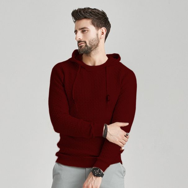 Men's Clothing Autumn And Winter New European And American Men's Jacquard Sweater Long Sleeved Hoodie Fashion Bottoming Casual Men's Sweater_viptrois.com