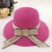 New straw woven large brim versatile in spring and summer, basin round top beach hat, women's sun hat_viptrois.com
