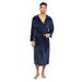 Men's Clothing lapel solid color bathrobe home bathrobe long home clothes men's hooded nightgown_viptrois.com