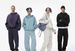 Men's Deconstructed Plush Sweatshirt Set – Eggshell Fleece Hoodie & Scimitar Sweatpants (Dark Purple, Light Gray, Blue-Gray, Black)_viptrois.com