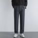Men's Summer Trousers Lightweight Straight Leg Pants, Airy Comfort Stretch Fabric For Casual Office Wear, Black Khaki Gray White Chino_viptrois.com